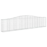 Arched Gabion Baskets 5 pcs 400x30x80/100 cm Galvanised Iron 3145816
