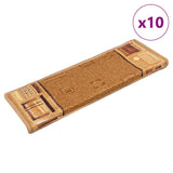 Stair Mats Self-adhesive 10 pcs 65x21x4 cm Beige 149841