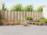 Outdoor Sofa Set 8 pcs White 59 x 59 x 37 cm Solid Acacia Wood 3387348