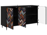 Sideboard OMMEN Black Oak 102 x 33 x 76 cm Engineered Wood 8006979
