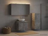 Bathroom Furniture Set 4 pcs Concrete Grey 3407410