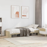 Bed Frame without Mattress Sonoma Oak 90x200 cm Engineered Wood 849581