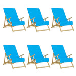 Beach Towels 6 pcs Turquoise 60x135 cm Fabric 400 GSM 3157061