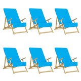 Beach Towels 6 pcs Turquoise 60x135 cm Fabric 400 GSM 3157061
