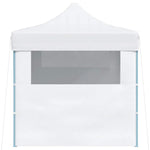 Professional Folding Party Tent with 3 Sidewalls 280x410x315 cm Steel White 48899