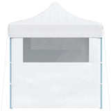 Professional Folding Party Tent with 3 Sidewalls 280x410x315 cm Steel White 48899