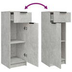 ZNTS 3 Piece Bathroom Cabinet Set Concrete Grey Engineered Wood 3115871