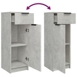 ZNTS 3 Piece Bathroom Cabinet Set Concrete Grey Engineered Wood 3115871