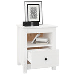 ZNTS Bedside Cabinets 2 pcs White 40x35x49 cm Solid Wood Pine 813712