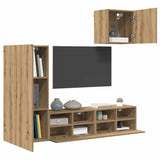 TV Wall Units 4 pcs Artisan Oak Engineered Wood 3402780