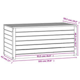 Garden Box White 101x50.5x46.5 cm Solid Wood Pine 823949