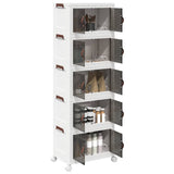 Stackable Storage Box with Wheels 5-Tier 28 L 48,5x29,5x139 cm 4012373