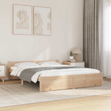 Bed Frame without Mattress Solid Wood 135x190 cm Double Double 815019