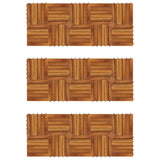 Decking Tiles Vertical Pattern 30 x 30 cm Acacia Set of 30 271791