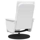 Massage Recliner Chair White Faux Leather 42018596