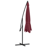Cantilever Garden Parasol Bordeaux Red Polyester, Metal, Steel 44507