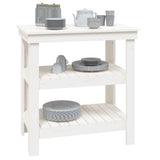 Work Bench White 78.5x50x80 cm Solid Wood Pine 823640