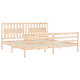 Bed Frame without Mattress 200x200 cm Solid Wood 3194331