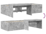 Kids'High Bed Frame with Desk Concrete Grey 75 x 190 cm 3422686