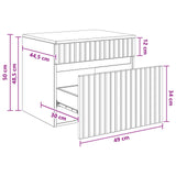 Wall-mounted Bathroom Cabinet Grey Sonoma 59 x 44.5 x 50 cm 890638