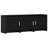 TV Cabinet 130 x 33 x 47 cm Black Oak Engineered Wood 8011196