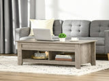Lift Top Coffee Table w/ Hidden Storage Compartment Open Shelves Lift Tabletop Pop Up Centre Table T3398P343169