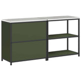 Kitchen Storage Set HATTEM 2 pcs Olive Green Cold-rolled Steel 3392655