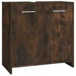ZNTS 4 Piece Bathroom Furniture Set Smoked Oak Engineered Wood 3154409