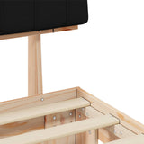 Bed Frame with Upholstered Headboard Black 200 x 200 cm 3398096