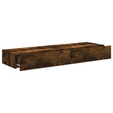 TV Cabinets with LED Lights 2 pcs Smoked Oak 60x35x15.5 cm 842897