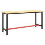 ZNTS Work Bench Frame Matte Black and Matte Red 170x50x79 cm Metal 151452