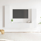 4 Piece TV Cabinet Set White Engineered Wood 3114630
