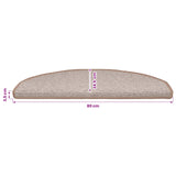 Self-adhesive Stair Mats 15 pcs Light Brown 80 x 24.5 x 3.5 cm 42038637