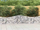 Arched Gabion Baskets 10 pcs 200x30x60/80 cm Galvanised Iron 3145396