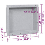 Shower Niche Matt Grey 41x51x10 cm 151392