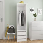 ZNTS Wardrobe with Drawers High Gloss White 50x50x200 cm Engineered Wood 800618