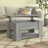 Coffee Table Grey Sonoma 79x49x41 cm Engineered Wood 819276