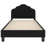 Children's Bed Frame with Headboard Black 80 x 200 cm Velvet 42010945