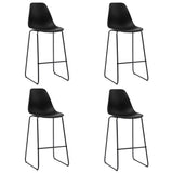Bar Chairs 4 pcs Black Plastic 281502