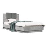 Bed Frame without Mattress Concrete Grey 90x200 cm 3209943