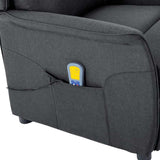 Massage Chair Dark Grey 93.5 x 67.5 x 101.5 cm Fabric 348350