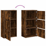 Bookcase Smoked Oak 40x24x77 cm Engineered Wood 860368