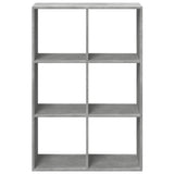 Room Divider Bookcase Concrete Grey 69,5x29x103,5 cm Engineered Wood 858015