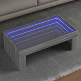 Coffee Table with Infinity LED Grey Sonoma 90x50x30 cm 847621