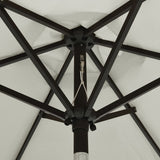 Garden Parasol with LED Lights Sand 200x211 cm Aluminium 313557