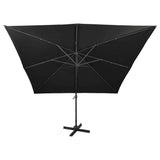 Cantilever Garden Parasol Black Polyester, Aluminium 3m Diameter 312348