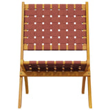 Folding Garden Chairs 2 pcs Red Solid Wood Acacia and Fabric 366511