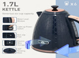 Kettle and Toaster Set, 1.7L 3000W Fast Boil Jug Kettle with Auto Shut Off, 4 Slice Toaster with 7 T3398P342983