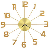 Wall Clock Metal 50 cm Golden 283858