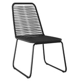 5 Piece Garden Dining Set Black 3156508